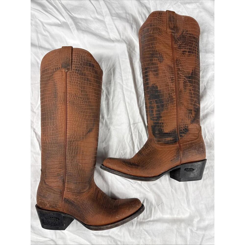 Miss Macie Boots Inspired Collection What a Croc Tall Boot Brown Macie Bean 9